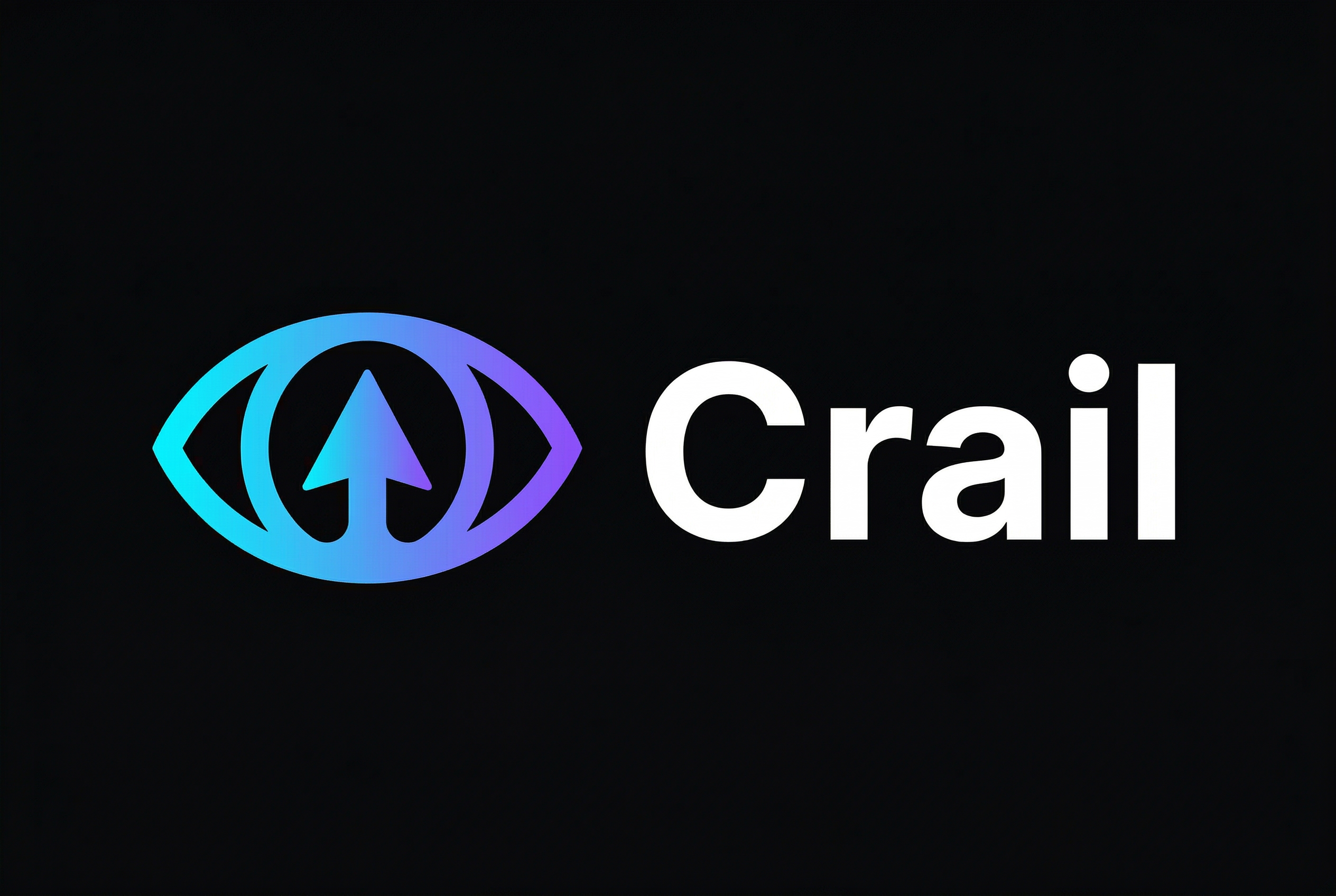 Crail logo with wordmark on dark background