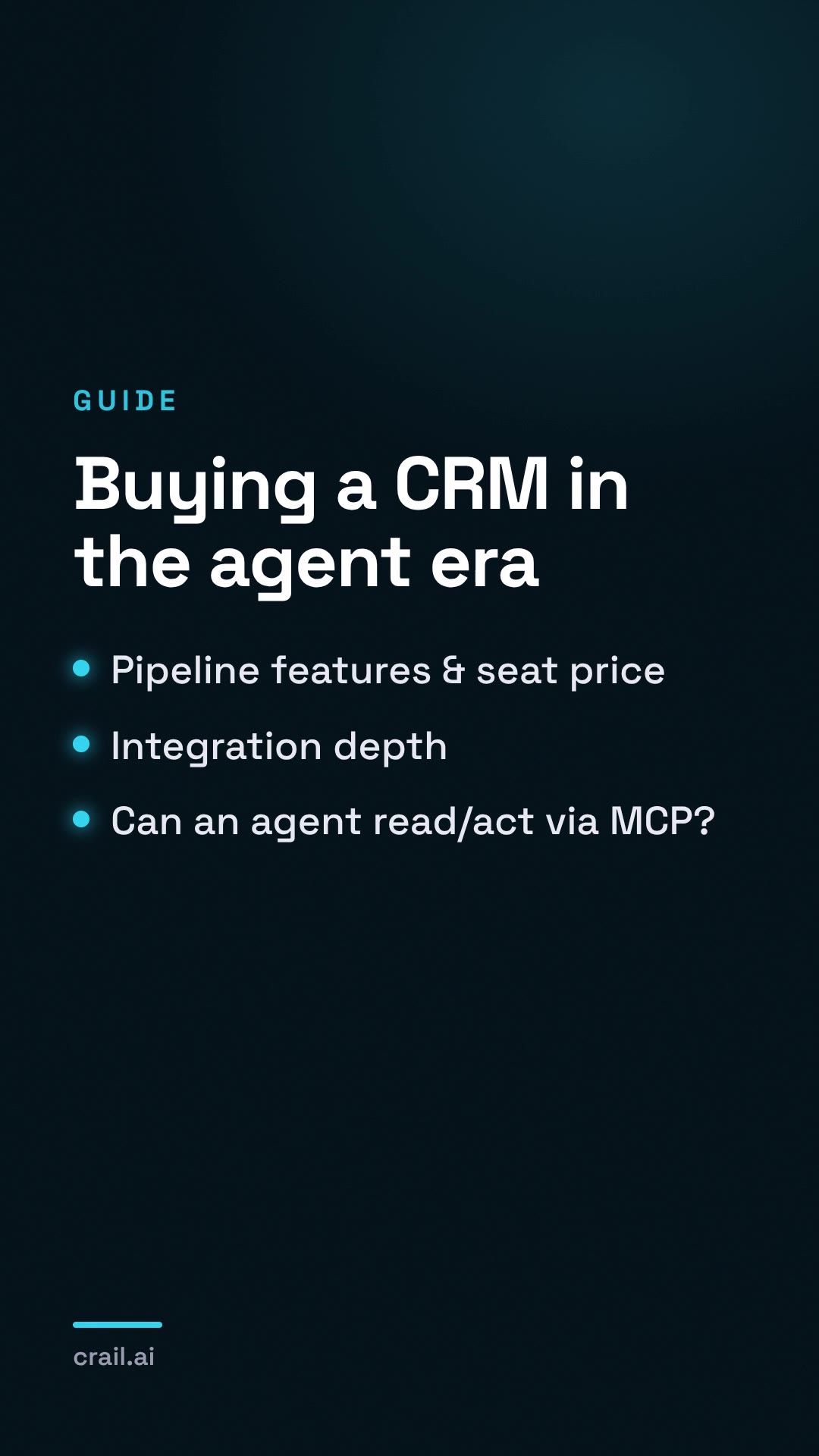 Buying a CRM in the agent era