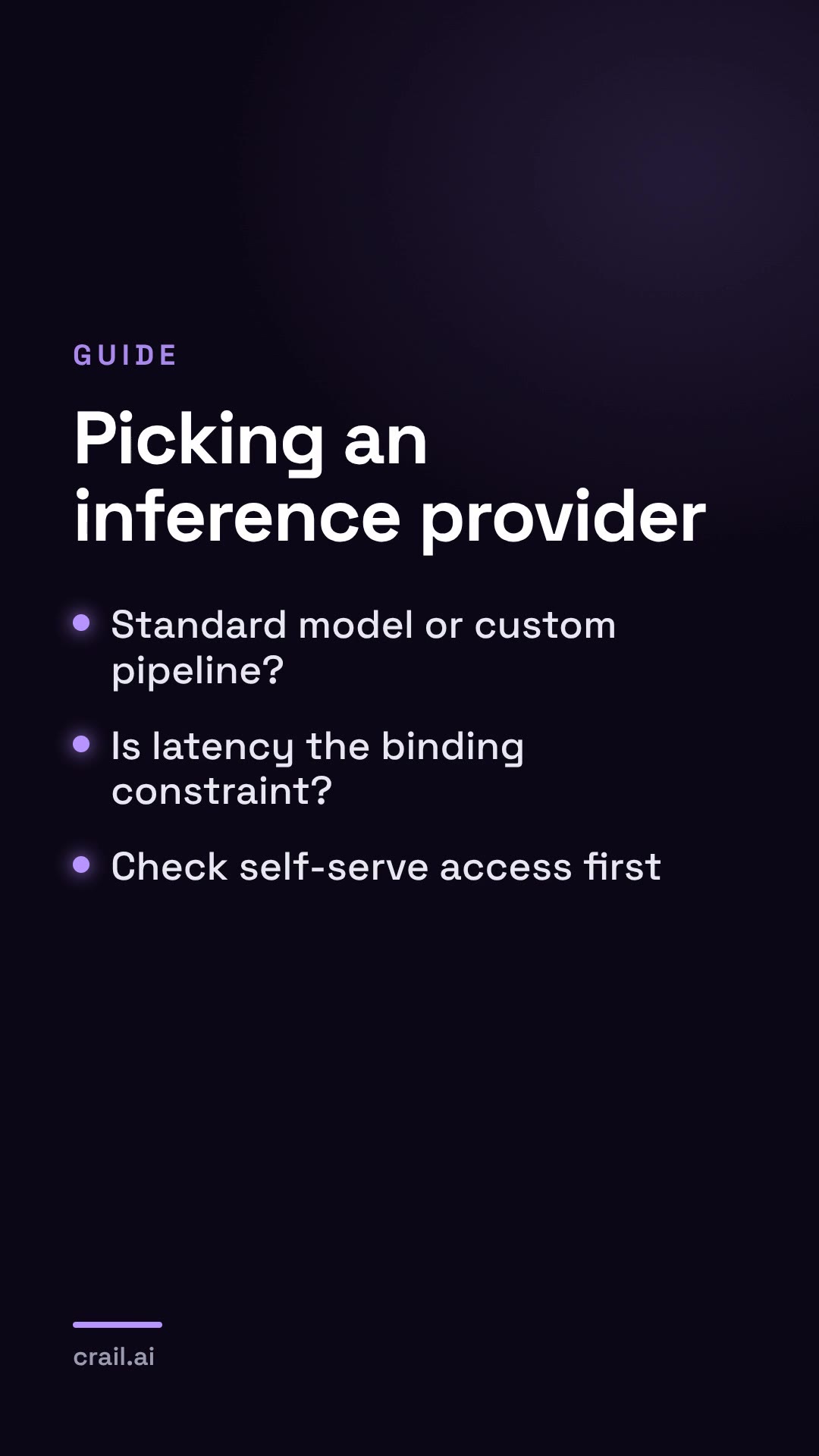 Choosing an AI model hosting & inference provider