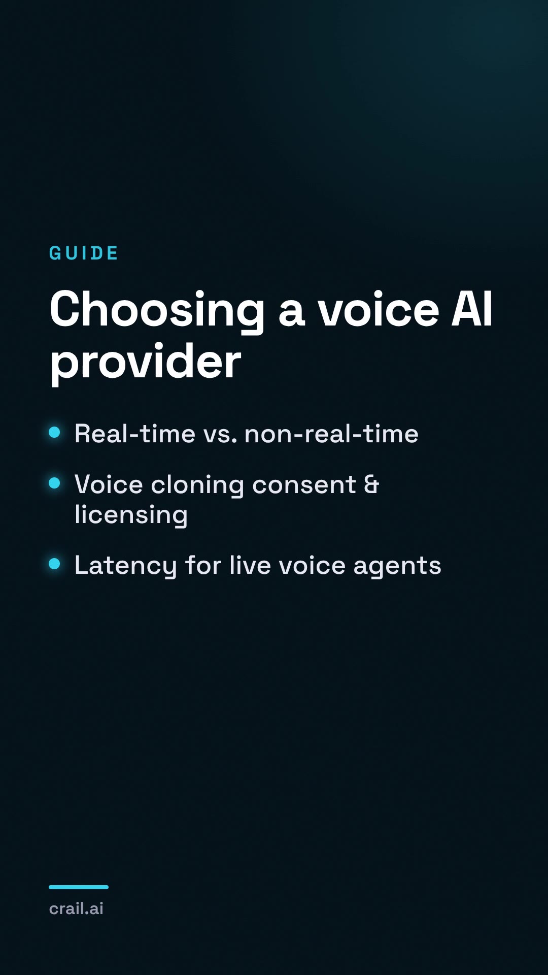Choosing a voice AI provider