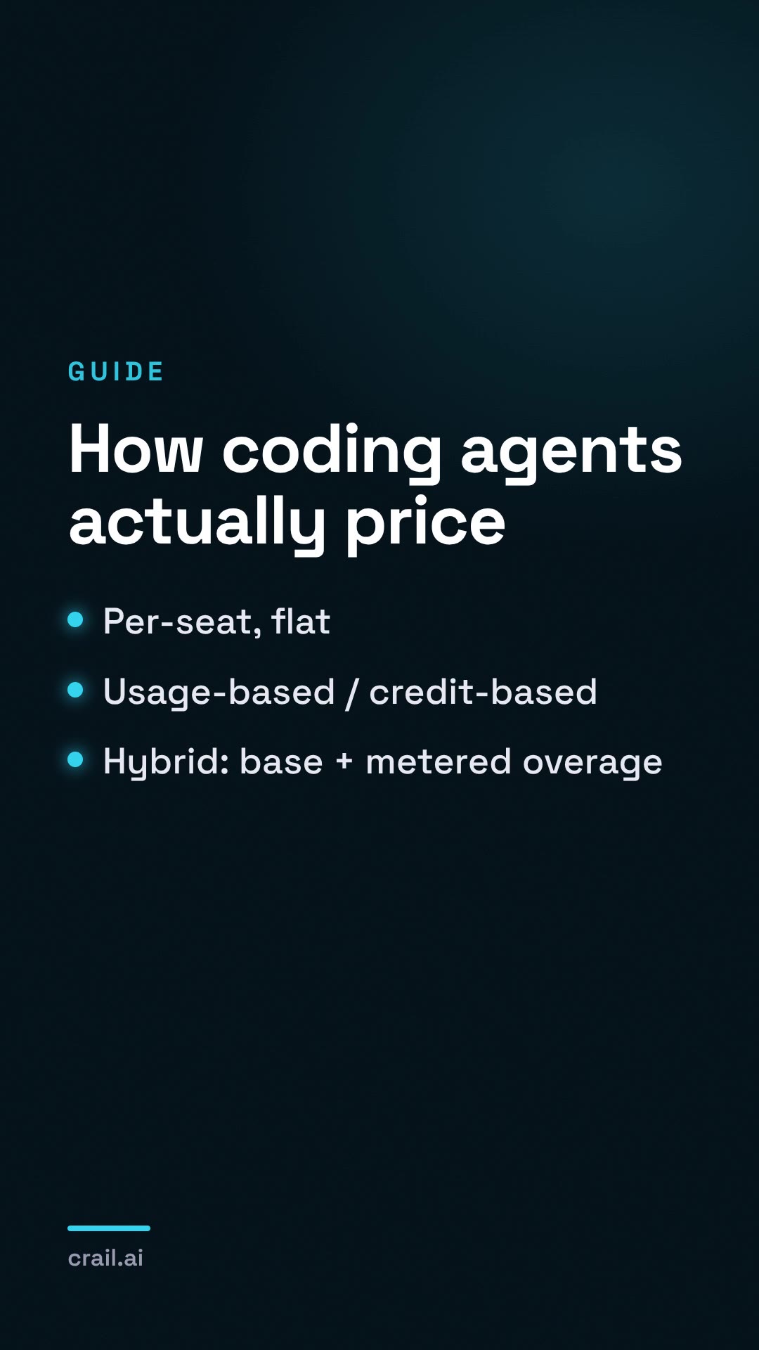 How to evaluate an AI coding agent's pricing model