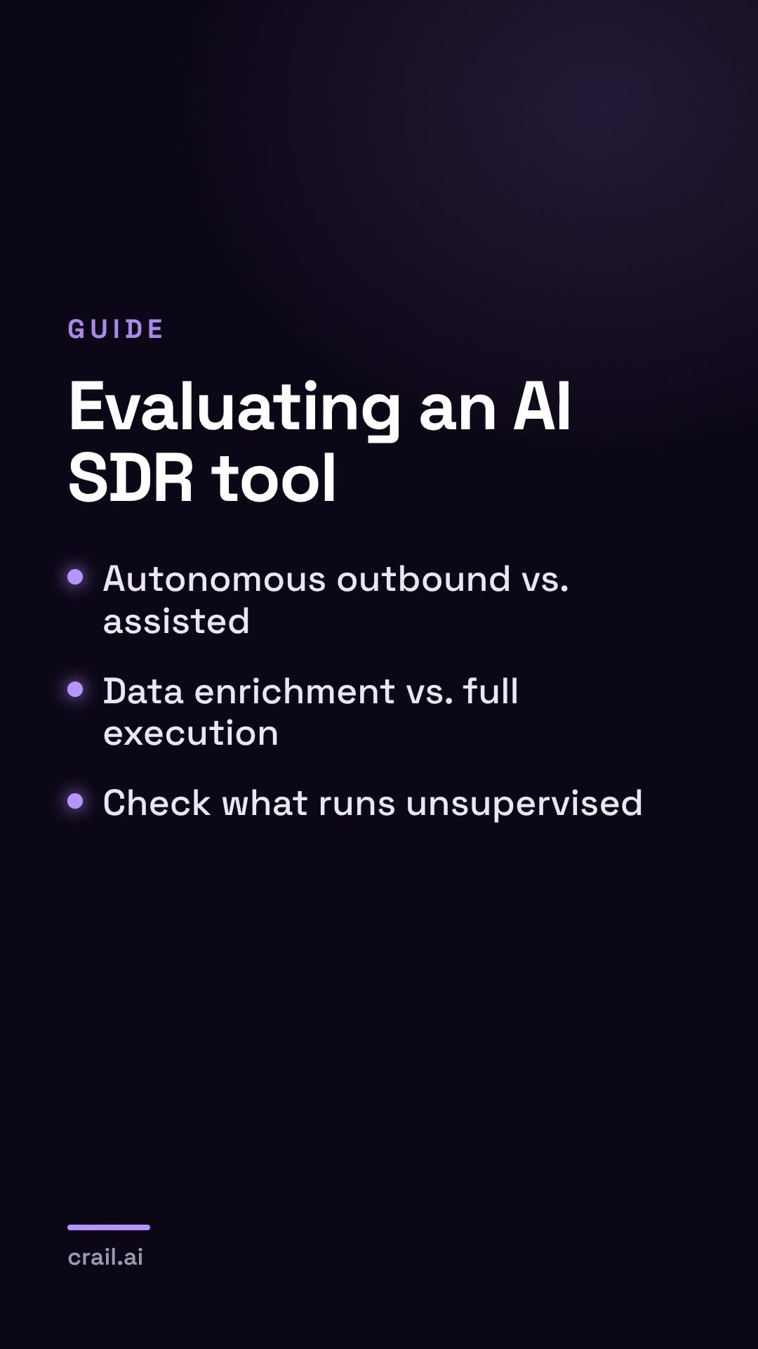 Evaluating an AI SDR tool